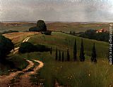 Jacob Collins Trequanda Hillside painting